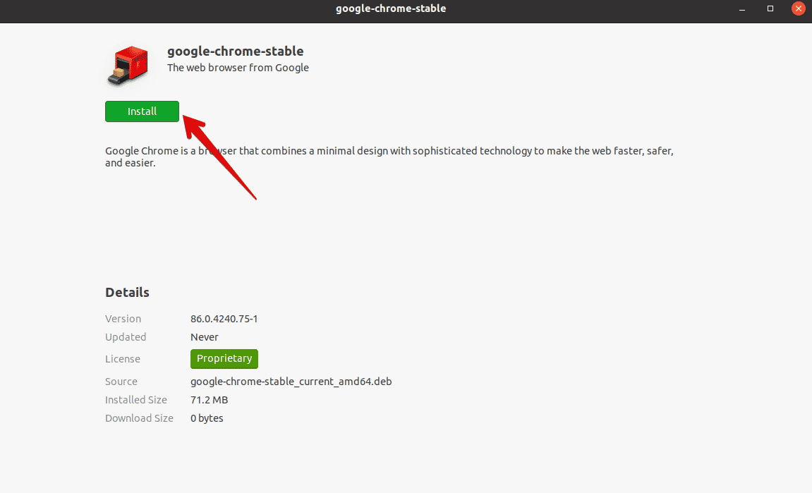 Install Google Chrome in Ubuntu