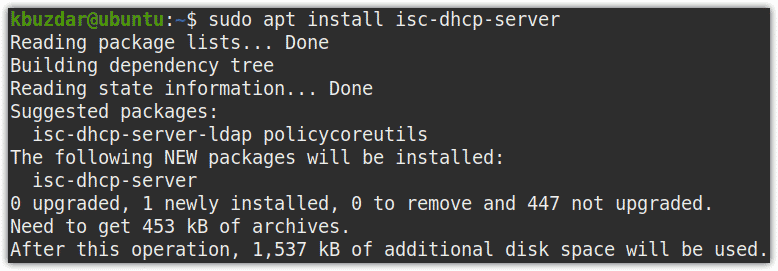 install dhcp linux