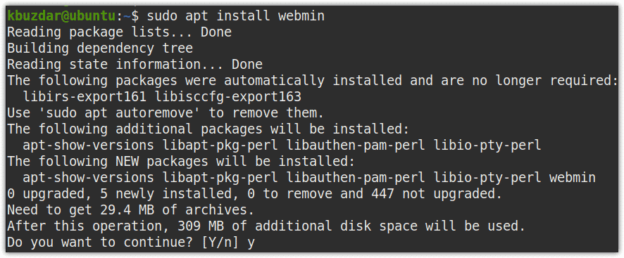 Install Webmin in Ubuntu