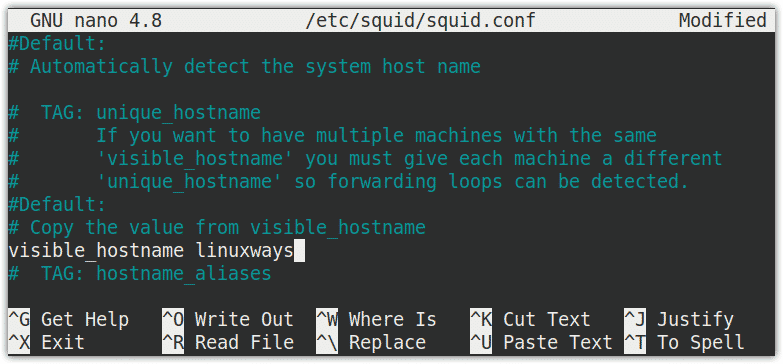 Configure squid proxy server
