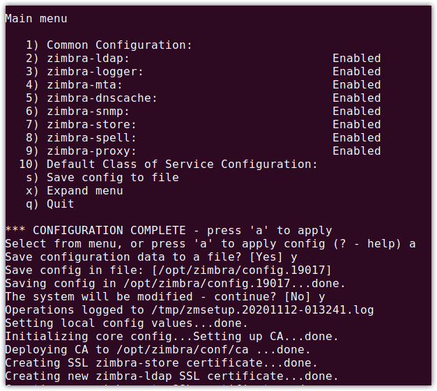 Let's setup Zimbra 9.0.0 on Ubuntu 18.0.4 and configure