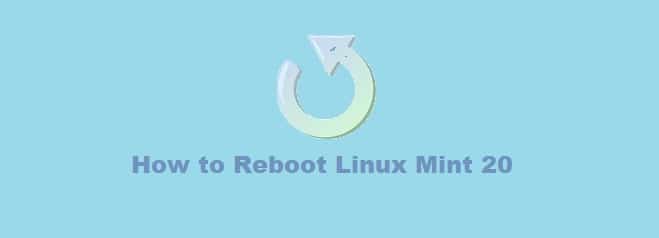 Reboot Linux Mint 20