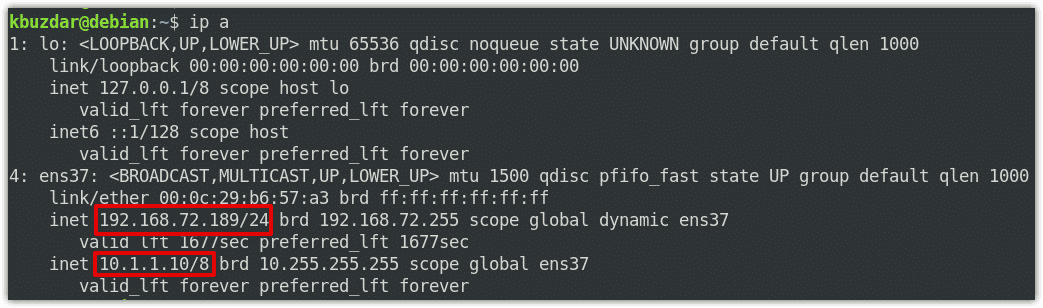 ip assign address linux