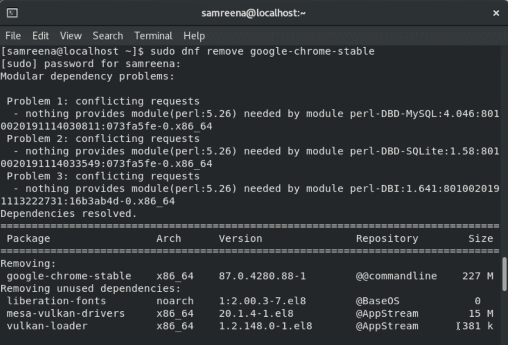 CHROME FOR LINUX CENTOS visual data 4
