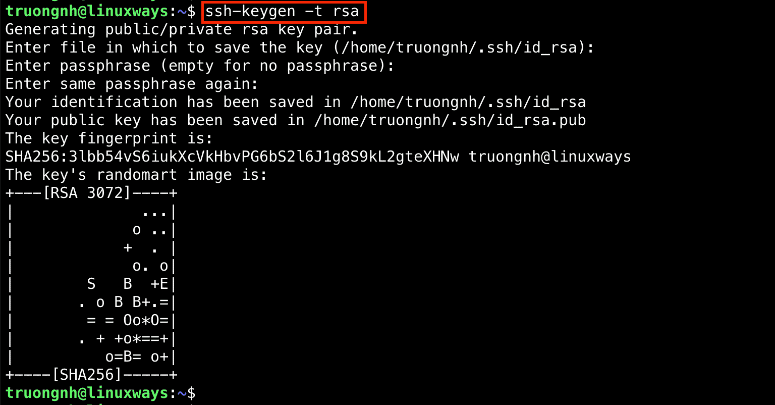 Rsa key ssh. SSH create config example.