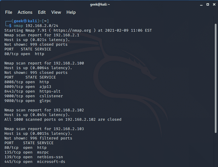 port scan zenmap