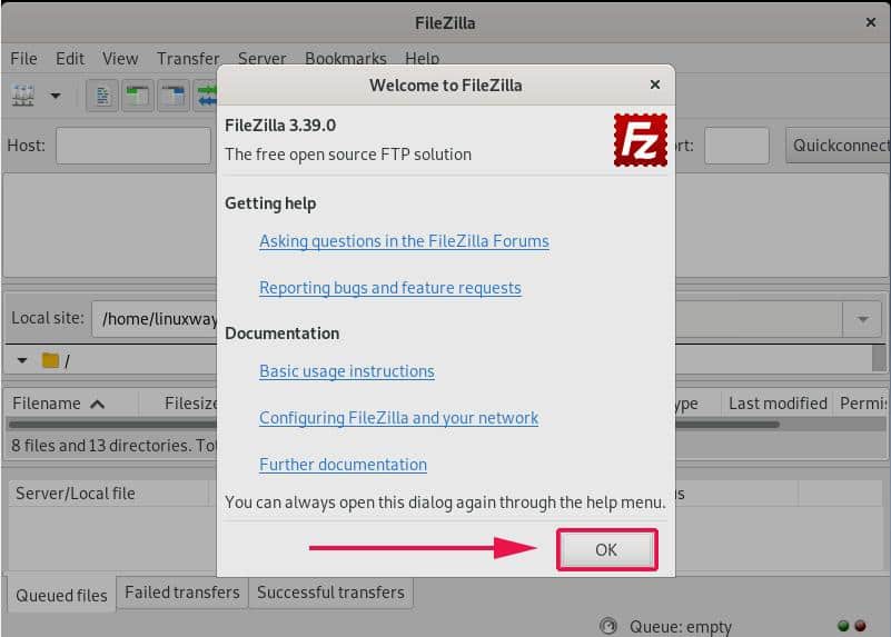easy deabian filezilla install
