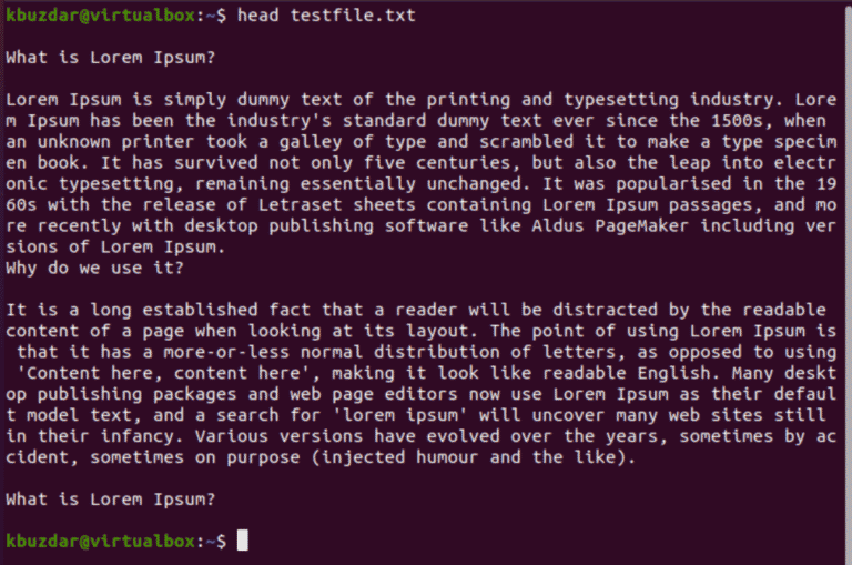 Use of Head Command in Linux LinuxWays