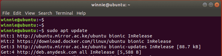 install anydesk ubuntu 20.04 terminal