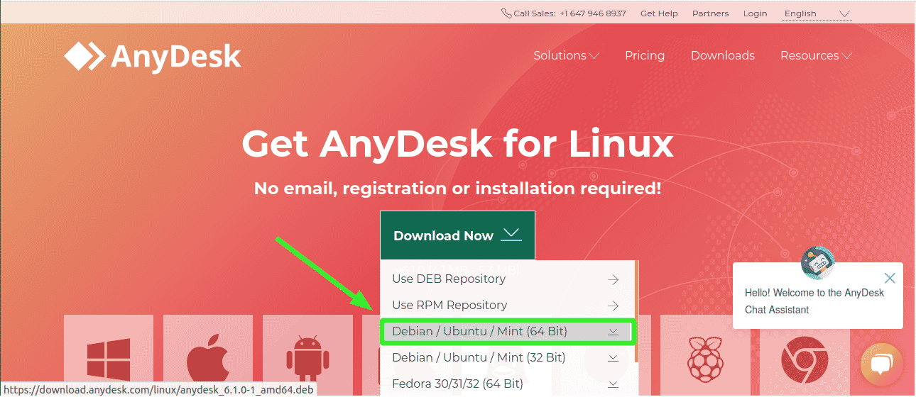 anydesk download for linux 20.04