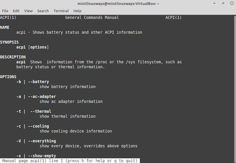 linux battery status