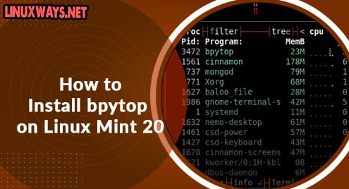 How to Install bpytop on Linux Mint 20