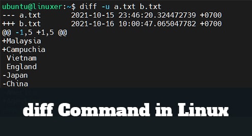 diff Command in Linux