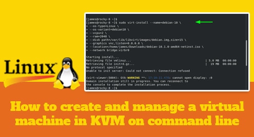 How to create a virtual machine in KVM on the command line
