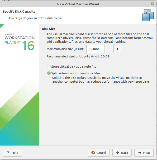 vmware workstation player 12 physical disk