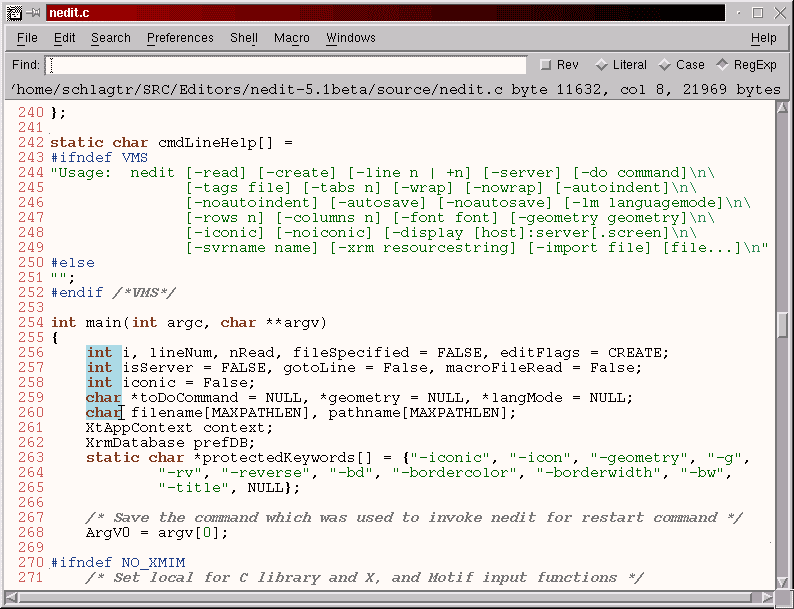 nedit paste column