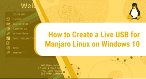 How to Create a Live USB for Manjaro Linux on Windows 10