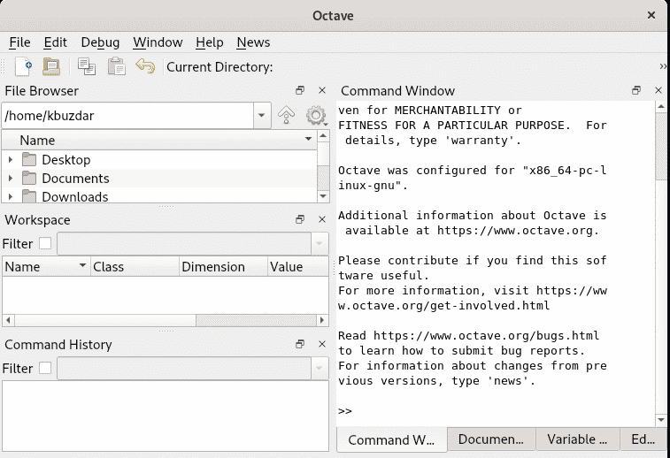 GNU Octave Window 