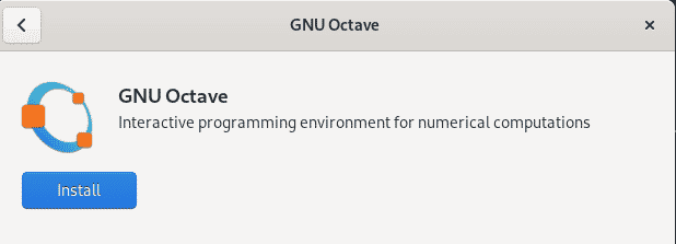 Installing GNU Octave through Software Center