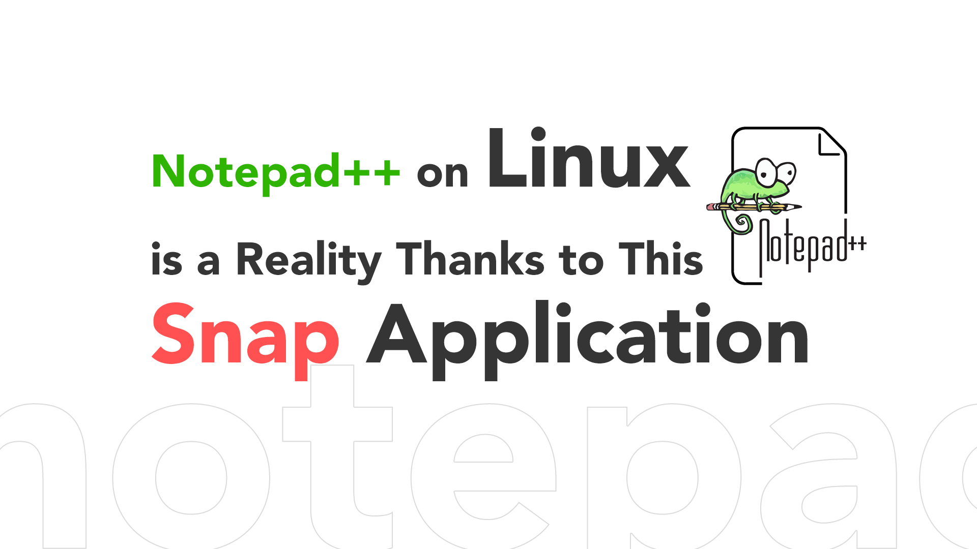 notepad++ on linux snap application