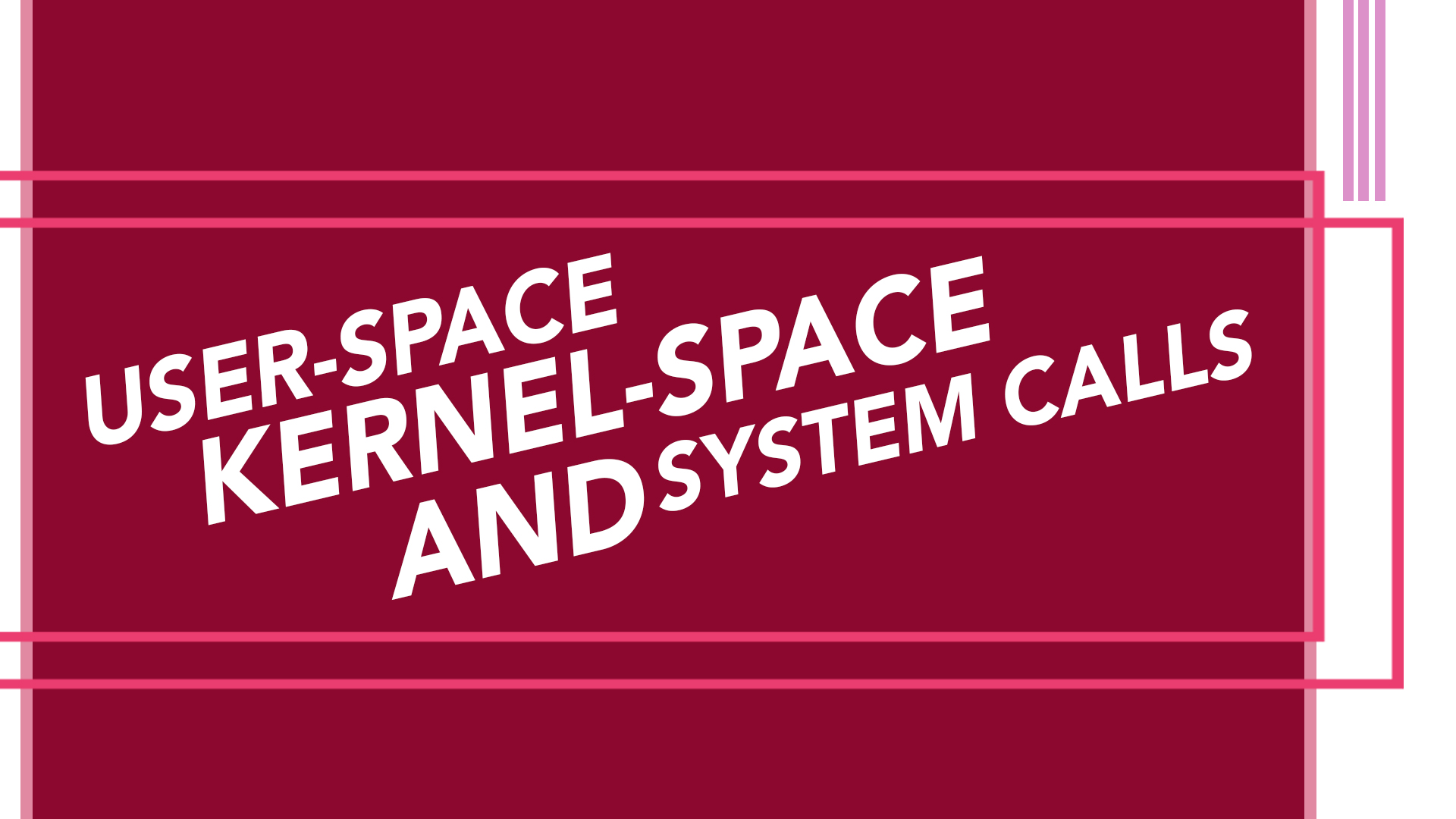 User-space, Kernel-space, and System Calls