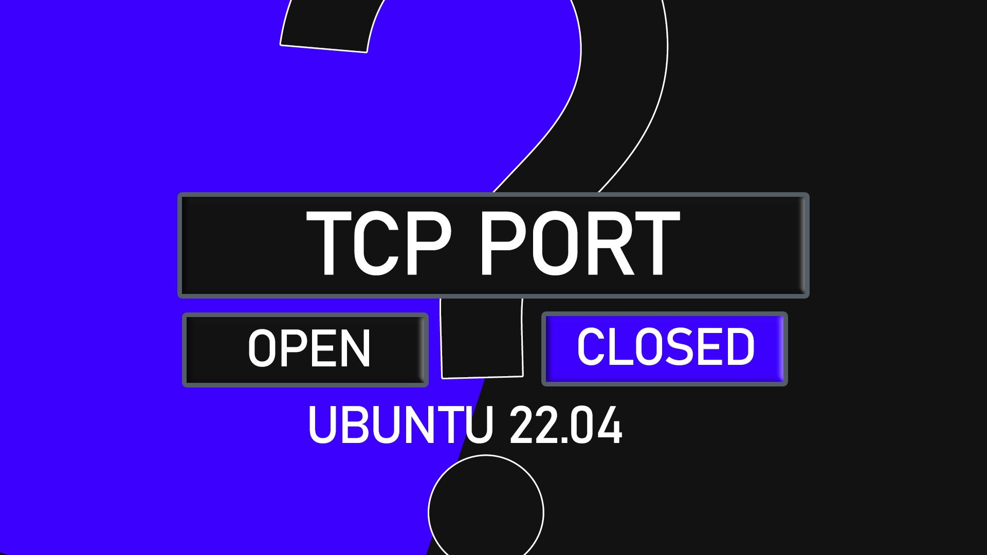 How do I know if a TCP port is open or closed on Ubuntu 22.04