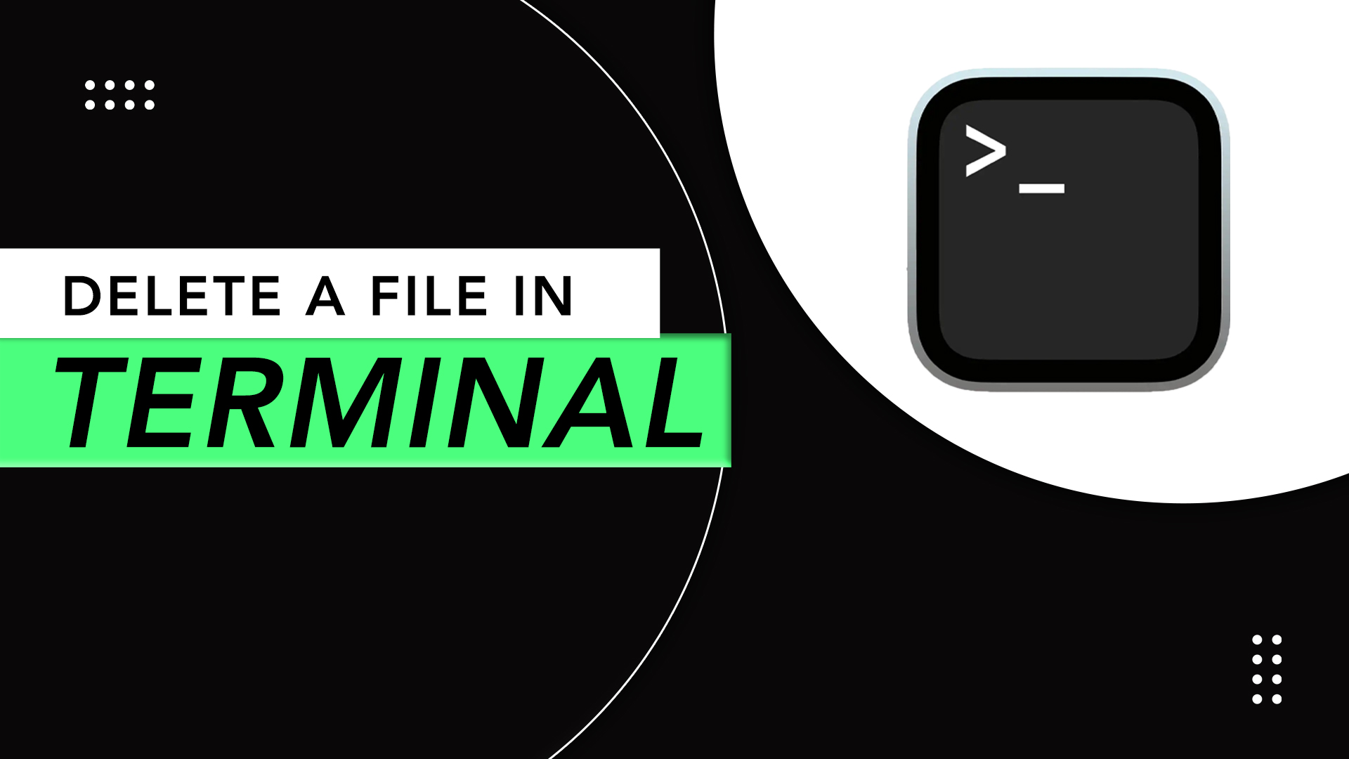 How do you delete a file in terminal