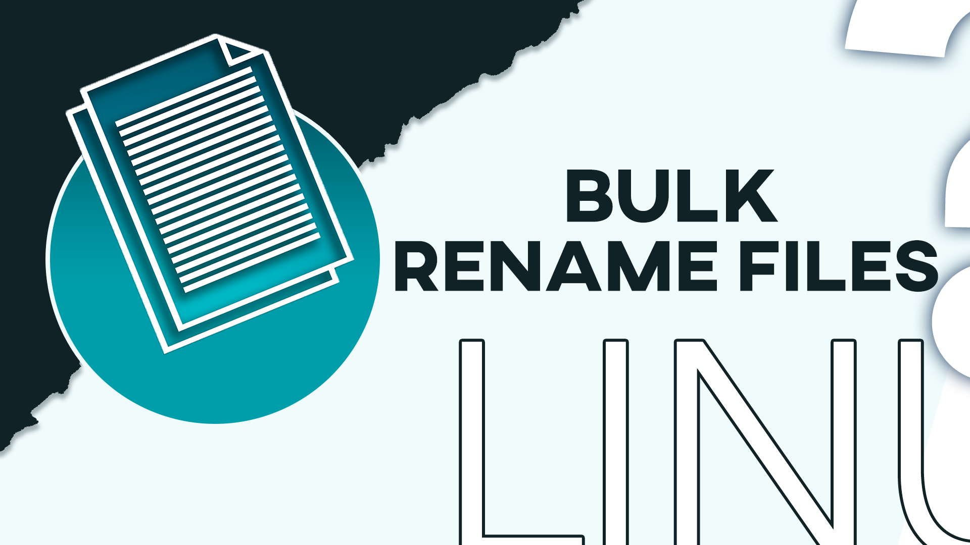 How do you rename files in Linux in bulk
