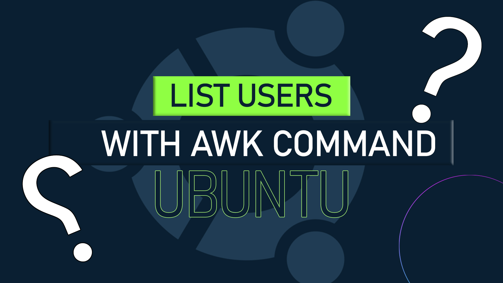 List Users with awk Command in Ubuntu