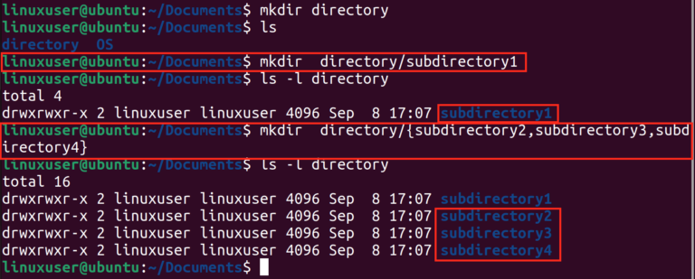 How to Create a Directory and Subdirectory in Linux/Ubuntu? – LinuxWays