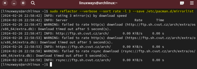 How To Install and Use Reflector on Arch Linux – LinuxWays
