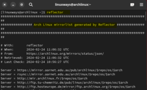 How To Install and Use Reflector on Arch Linux – LinuxWays
